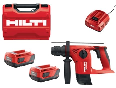 Hilti NEW 2422140 Kit Martillo perforador TE 4-A22 + 2 baterías B 22/4.0 + cargador C 4/36-350 (Taladrado, atornillador y perforación. Con percusión. Peso: 3,3 kg. Con maletín)