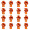 Boland - Ballongewicht mit Metallicfolie, 16 Stück, 160 - 180 g, Ballon Beschwerer, für Luftballons und Heliumballons, Orange
