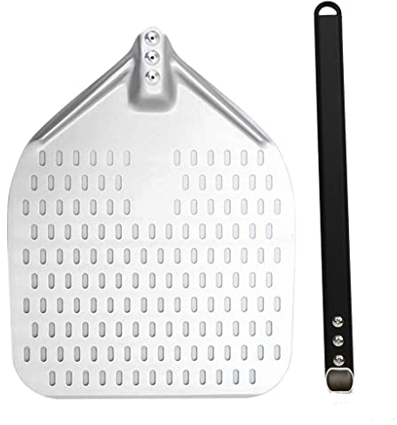 Leisurealeaneag Pala per pizza professionale in alluminio, 14 in 40 cm, manico anodizzato