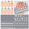 SAVILAND 4-Piece Nail Stamping Plates: Easy French Tip Tools, Stencils for Nail Art, French Manicure, Stripes, Heart, Star Designs DIY