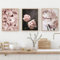 YLHKME Tableau Modernes Roses Élégants Plantes Fleurs,Affiche Toile Tableau Decoration Murale Salon,pour Chambre Cuisine Bureau, Deco Maison, sans Cadre (Frameless,3X40X50CM)