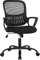 Sweetcrispy Bürostuhl Ergonomisch, Schreibtischstuhl mit Lendenwirbelstütze, Verstellbaren Armlehnen Drehstuhl, Höhenverstellbarer Office Chair, Bürostühle Geeignet für Büro und Schlafzimmer (Schwarz)