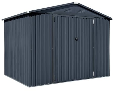 Westmann Stahl Gerätehaus Minor 86 | Anthrazit | 182x247x197 cm