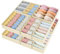 DIMJ 12 Pack Underwear Organisers for Clothing, Sock Bra Underwear Drawer Organizer, Foldable Fabric Drawer Organiser Bins, 114 Cells Dresser Dividers for Clothing Scarves Belt Tie (Beige)
