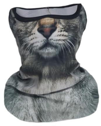 Baoblaze Bandana-Schal, Gesichtsschutz mit Ohrenklappen, Fahrmaske, Katzen-Halbgesichtsmaske, Sonnenschutz für Laufen, Outdoor-Aktivitäten, Workout