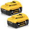 Dosctt 2Pack Sostituzione per Dewalt batteria 18V 5Ah DCB184 DCB182 DCB181 DCB180 DCB201 DCB200 DCB204 con indicatore LED