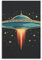 DHBANEIOK UFO Poster Wallscroll Wandbanner Für DekoRatteive Rollbild Wandbild Stoff Poster Anime Leinwand Wandkunst Wand-Deko Leinwandbilder Ölgemälde 12x18inch(30x45cm)