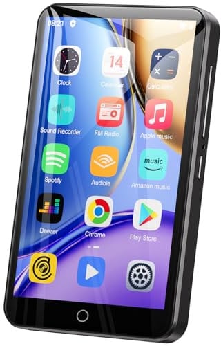 80GB MP3 Player mit Bluetooth und WiFi, Oilsky 4 Zoll 1080P Touchscreen Videoplayer, MP3 & MP4 Musikplayer, Tragbarer Android Spotify Player mit Play Store App