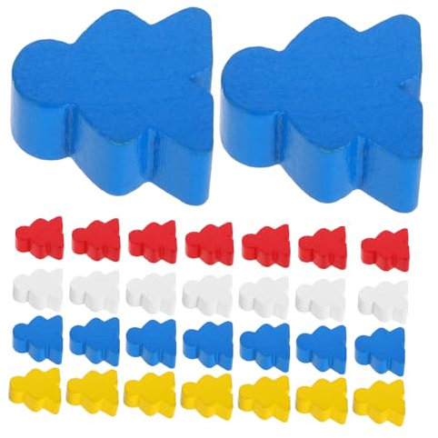 YARNOW 40 Stück Holzfigurenteile Für Fliegendes Brettspiel – Einzigartiges Design Und Robustes Material