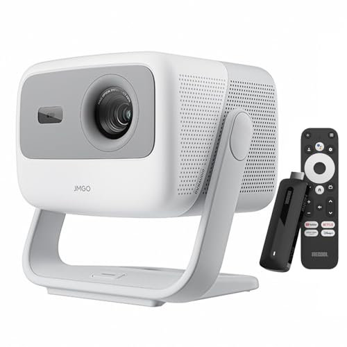 JmGO N1S 4K Projector | MALC 2.0 Triple Color Laser 1200 CVIA Lumen | 3GB + 32GB | DYNAUDIO Stereo Speaker | Android Chinese OS English Support, with KD3 Google TV Stick