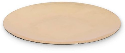 Deko-Teller 40 cm in Gold Vintagelook - Flacher Teller als Tischdeko Kerzenteller