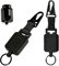 2 pack Gear Keeper CB Mic Holder Retractable Microphone Hook Holder w/Heavy-Duty Snap Clip Mount Adjustable Mic Lanyard and Hardware Mounting Kit (Black)