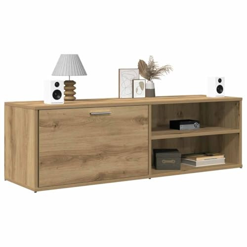 Gecheer Mobile Porta TV, Design Moderno con Ampio Spazio Portaoggetti e Funzione Espositiva, 120 x 34 x 37 cm, in Truciolato, per Soggiorno e Sala TV