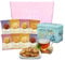 Tea and Biscuits Gift Set Hamper With Traditional British Border Biscuits Including 8 Packs & Tea Caddy In a Luxury Pink Hamper Box | Great for Women, Mum and Grandmas