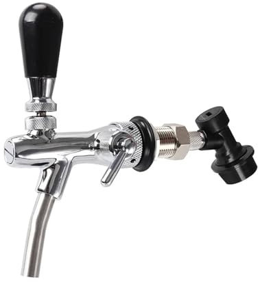 FZCXHONJ Home Brewing Beer Faucet Adjustable Beer Tap with Liquid Ball Lock Disconnect Beer Dispenser Wall Fridge Install Beer Keg Tap for Homebrew Brewing Accessories