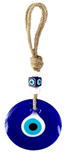 LuyoNova Türkisches Blaues Auge Evil Amulett Türkisches Auge Glas Anhänger Wandbehang Böse Augen für Talisman Auto Deko Wohnkultur Good Luck Ornament Charm Geschenk Glücksbringer
