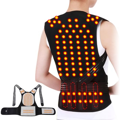 Rückenwärmer, Selbsterwärmende Rückenwarme Weste, Selbsterhitzende Magnetfeldtherapie, Schulterwärmer Gesundheitsweste, Taillenwärmer Rücken Taille Unterstützung Wärmegürtel für Damen Herren XL