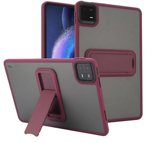 GIOPUEY per Xiaomi Pad 5 Custodia, con Supporto, Cover Rigida in PC + Morbida in TPU, Case Custodia Opaco, Nessun Ingiellimento - Red