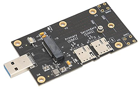 EIMSOAH USB 3.0 Dual-SIM-Kartensteckplatz-Adapterplatine für Computer, 3G/4G/5G-Modul, Plug-and-Play, M.2-Key-B-Adapter für Desktop/Laptop-PC, 3G/4G/5G M.2 auf USB 3.0-Adapter für GSM/CDMA/WLAN/LTE,