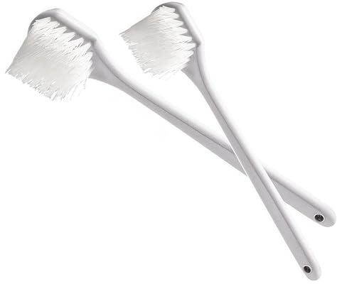 High Heat Fryer Brush 2-Pack, 40cm Extra Long Handle Deep Fryer Cleaning Tool (Up to 220°C), Heavy Duty Commercial Nylon Bristles Compatible with Henny Penny 12116, for Ovens, Grills & BBQ