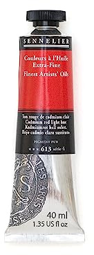 SENNELIER Artists Color Oil Paint, 40ml, Cadmium Red Light Hue S4