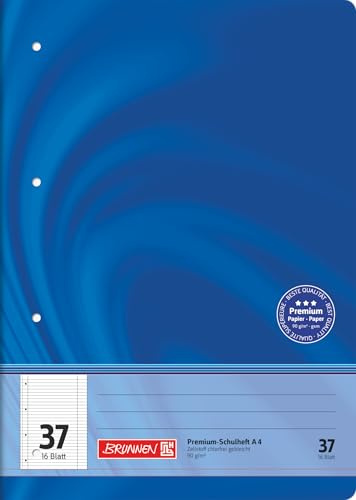 BRUNNEN Schulheft Premium Vivendi | A4, Lineatur 37, 16 Blatt, blau