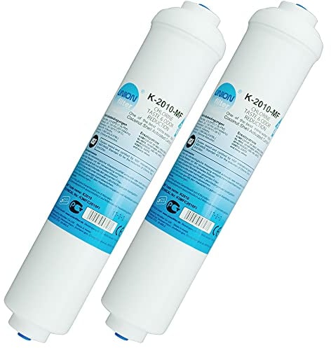 UN-2. Doppelpack Wasserfilter für Samsung, LG, Side by Side Kühlschrank Filter extern. Schlauchanschluss ist fest integriert.