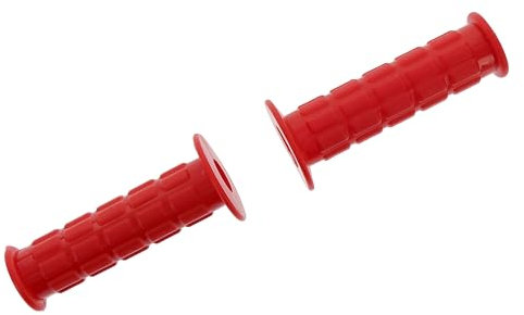 Lenkergummi SET - Waffelmuster - Gummigriff (Muffe) für Festgriff und Gasdrehgriff - rot - S50, S51, S70, SR50, SR80