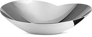Alessi Salad Serving Bowl in 18/10 Stainless Steel Mirror Polished, Silver, 22 x 22 x 21 cm