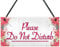 RED OCEAN Please Do Not Disturb Therapist Hotel Privacy Hanging Plaque Home Door Gift Sign