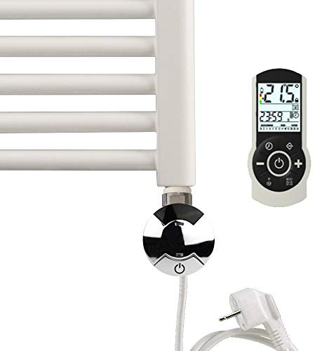 Heizstab Heizpatrone Badheizkörper Heizelement XIMAX Typ 4 Chrom 600W Raumthermostat programmierbar inkl. Fernbedienung
