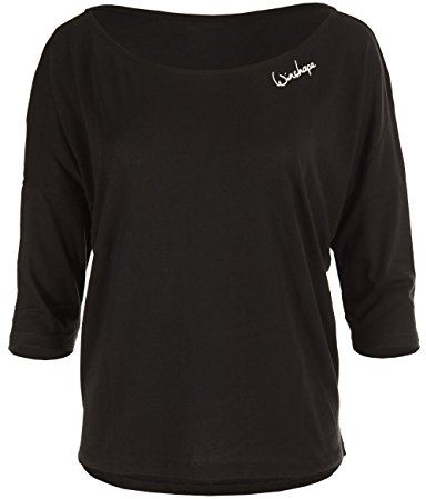 WINSHAPE Damen Ultra Leichtes Modal-3/4-arm Mcs001 3/4-arm Shirt, Schwarz, M EU