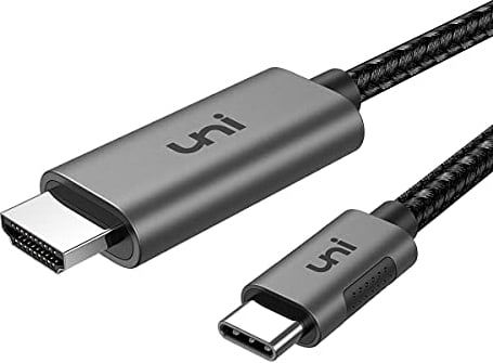 uni USB C to HDMI Cable 3m (4K@60Hz), USB Type C to HDMI Cable (Thunderbolt 4/3 compatible) for MacBook Pro, iPhone 15 Series, MacBook Air, iPad Pro, Surface Book 2, Samsung S10 etc.