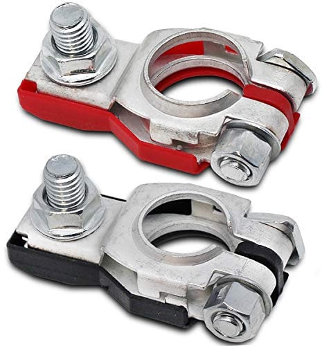 TKDMR Battery Terminals for Nissan - Positive and Negative Terminal Connectors, Plastic Cove,Copper Plate,for Nissan, Altima, Maxima, Rouge, Sentra, Murano. (COPPER PLATE for Nissan)
