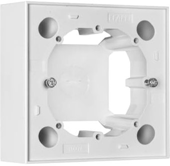 WITTKOWARE Elektroinstallation Schalter-/Steckdosenprogramm LOGUS 90 signalweiß, Aufputzgehäuse für Schalter/Steckdosen oder andere UP-Geräteeinsätze, 1-fach