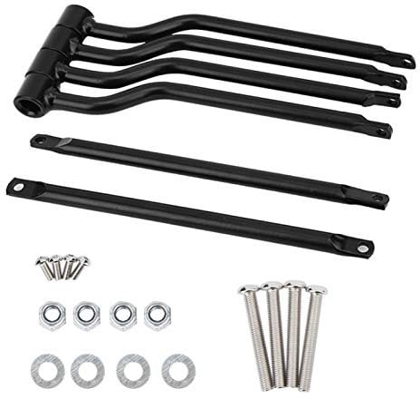 aqxreight - Supporto laterale per borsa sella, staffa per barra di supporto laterale per borsa moto in acciaio inossidabile (nero)