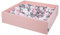 KiddyMoon Piscina di Palline 120X30cm/200 Palline Grande Quadrato per Bambini Fabbricato in EU, Rosa:Bianco/Grigio/Rosa Chiaro