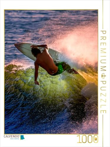 CALVENDO Puzzle Surfen auf der perfekten Welle | 1000 Teile Lege-Größe 48 x 64 cm Foto-Puzzle für glückliche Stunden