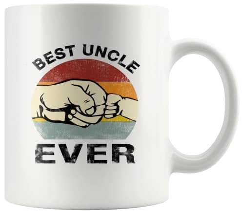Best Uncle Ever Uncle Gifts Niece Nephew Brother Sister Family Fathers Day for New Uncles Guncles Funcles TIO Novelty Ceramic Coffee Mug White (11 oz)