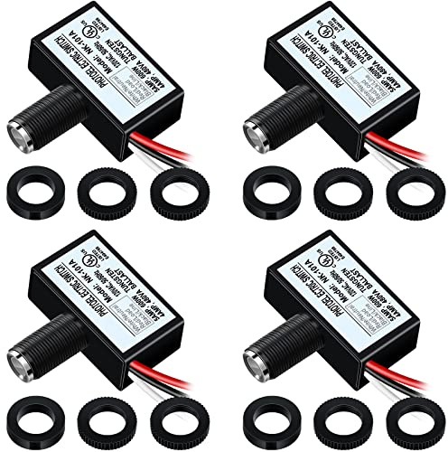 4 Pack 120V AC Photoelectric Switch Light Control Sensor Button Switch
