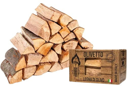 Set Legna da Ardere 6x15 Kg 100% FAGGIO In Tronchetti Da 25 Cm Per Stufe Camini Fuoco + 1 Cartone Omaggio 10Kg Legna di Ulivo