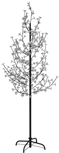 vidaXL LED Baum mit Kirschblüten Lichterbaum Leuchtbaum Kirschblütenbaum Dekobaum Weihnachtsdeko Außen Innen Warmweiß 220 LEDs 220cm