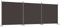 vidaXL Cloison de Séparation 3 Panneaux Séparateur de Pièce Pliable Diviseur Écran d'Intimité Paravent Décoration Salon Marron 525x180 cm Tissu