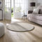 Taracarpet Supersoft kurzflor Teppich Fiona Wohnzimmer Schlafzimmer Kinderzimmer Flur Läufer waschbar rutschfest Uni Sand 120 cm rund