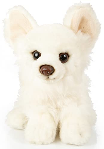 Uni-Toys - Chihuahua weiß, sitzend - 18 cm (Länge) - Plüsch-Hund - Plüschtier, Kuscheltier