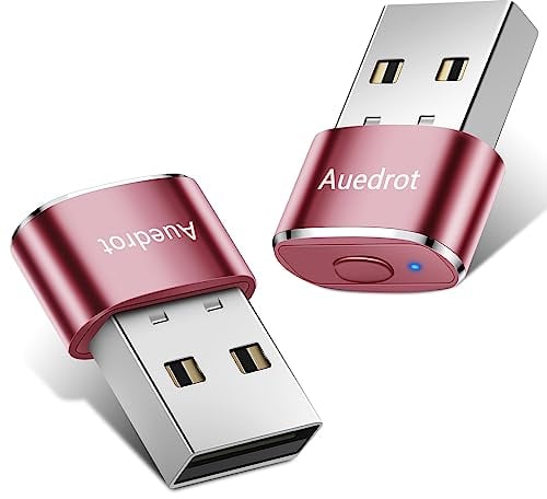 AUEDROT Mouse Jiggler Undetectable USB Mouse Mover Jiggler Automatic Mouse Wiggler with 2 Jiggle Modes, Driver-Free, Plug & Play, Keep Computer/Laptop Awake, Rose Gold, 2 PCS
