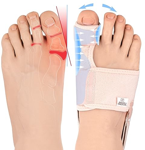 PEDIGOO Hallux Valgus Korrektor für Frauen, 2 Stück, rutschfester Bunion Zehenspreizer, Entlastung bei Hallux Valgus für Tag/Nacht Unterstützung