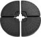 Abician 4 Pièces Pieds de Parasol Remplissable en Plastique HDPE Socle Rond pour Parasol de 1m de Diamètre Lestage Remplissable pour l’extérieur Terrasse Piscine Jardin Restaurant Noir