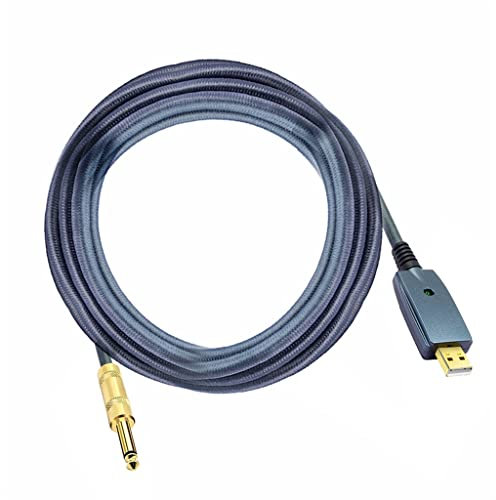 DOMELA Cavo audio, cavo for strumenti, cavo for chitarra USB Accessori elettrici Adattatore for cavo connettore audio Interfaccia da 6,35 mm (Color : As shown, Size : One Size)