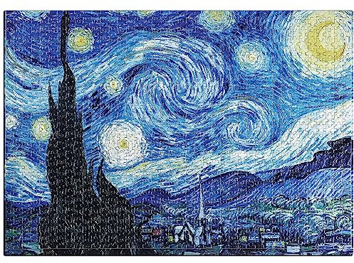 Puzzle for Adults 1000 Pieces Van Gogh Starry Night Puzzle Artwork Jigsaw Puzzle Family Game (28''x 20'')